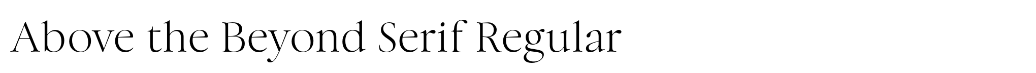 Above the Beyond Serif Regular image